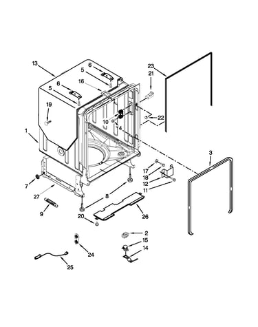 Tub and frame parts