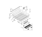 Whirlpool WDT910SSYB2 upper rack and track parts diagram