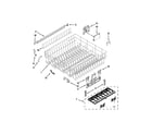 Whirlpool WDT910SAYH2 upper rack and track parts diagram
