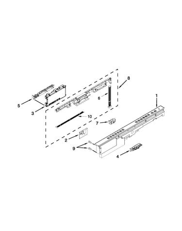 Control panel and latch parts