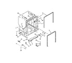 Whirlpool 7WDT950SAYM2 tub and frame parts diagram