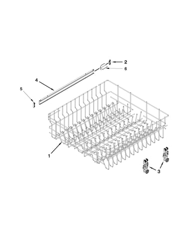 Upper rack and track parts