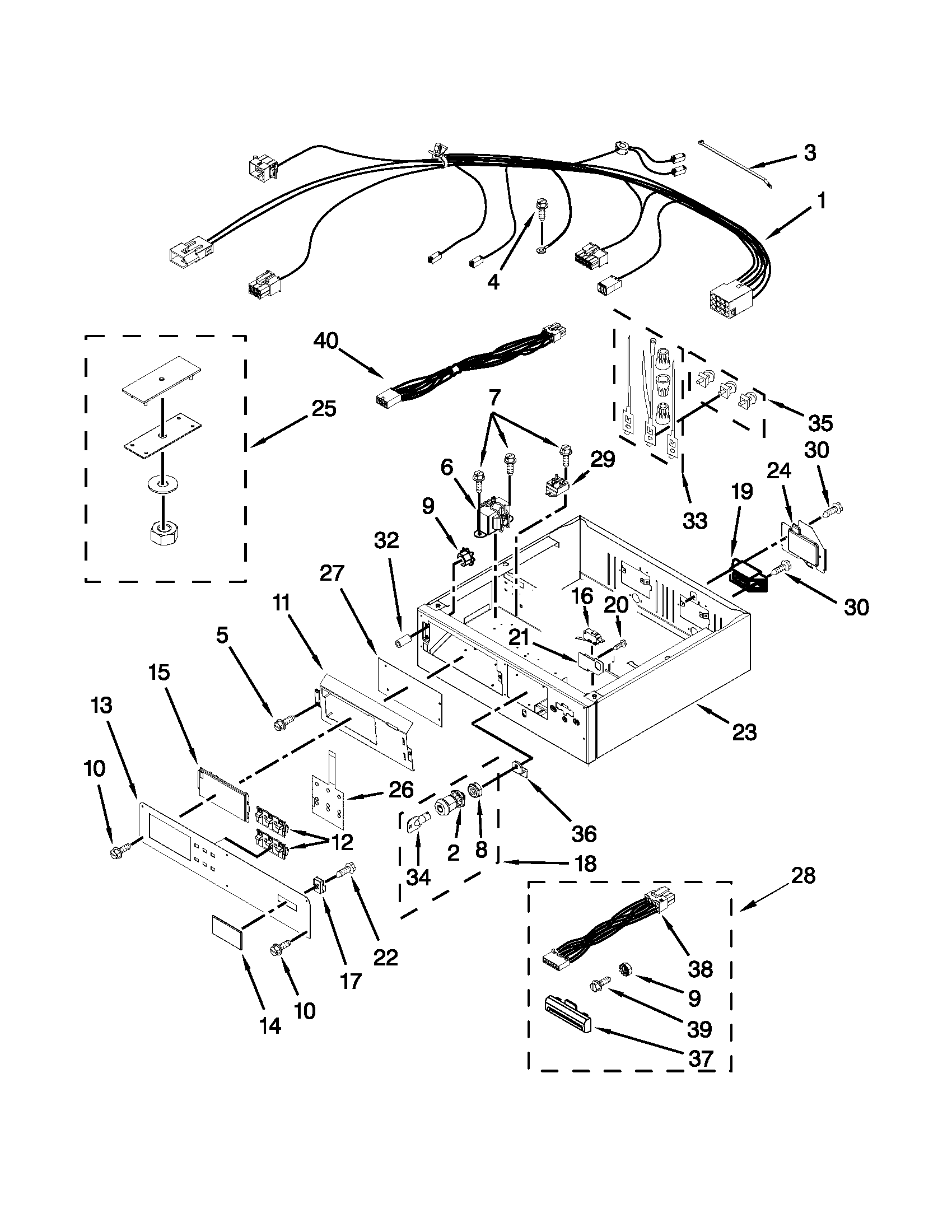 Control panel and separator parts