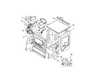 Maytag MLE24PRAYW2 upper cabinet and front panel parts diagram
