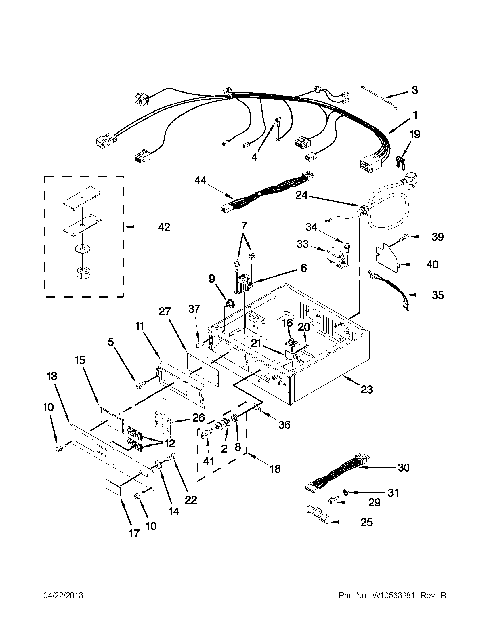 Control panel and separator parts