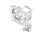 Maytag MLG24PRAWW3 upper cabinet and front panel parts diagram