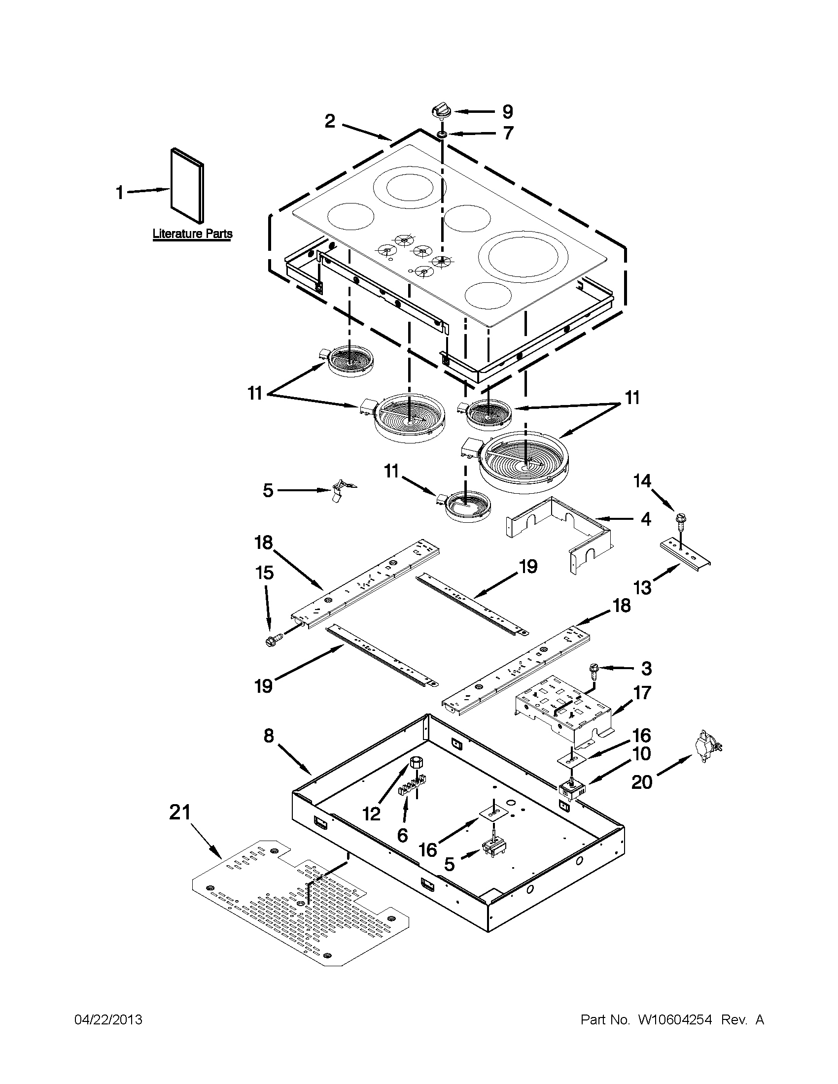 Cooktop parts