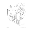 Maytag 4GMVWC400YW2 top and cabinet parts diagram