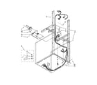 Maytag MET3800XW1 dryer support and washer harness parts diagram