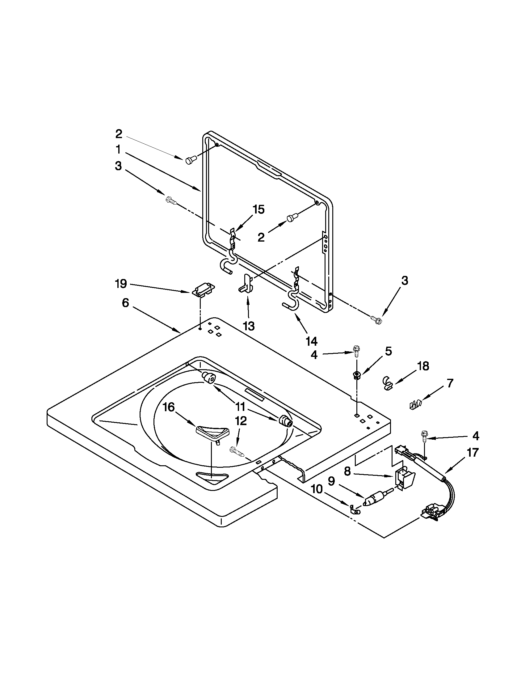 Washer top and lid parts