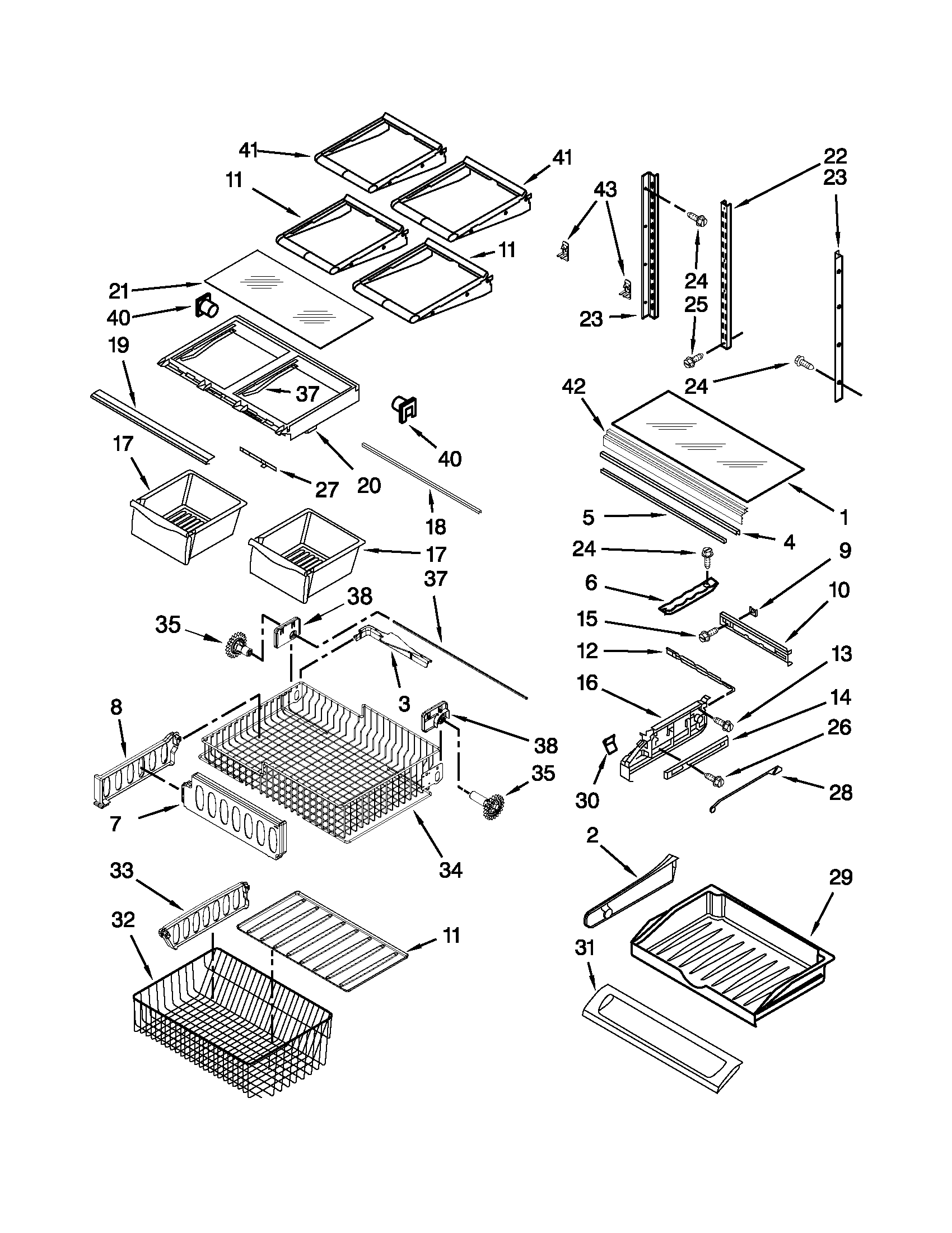 Shelf parts