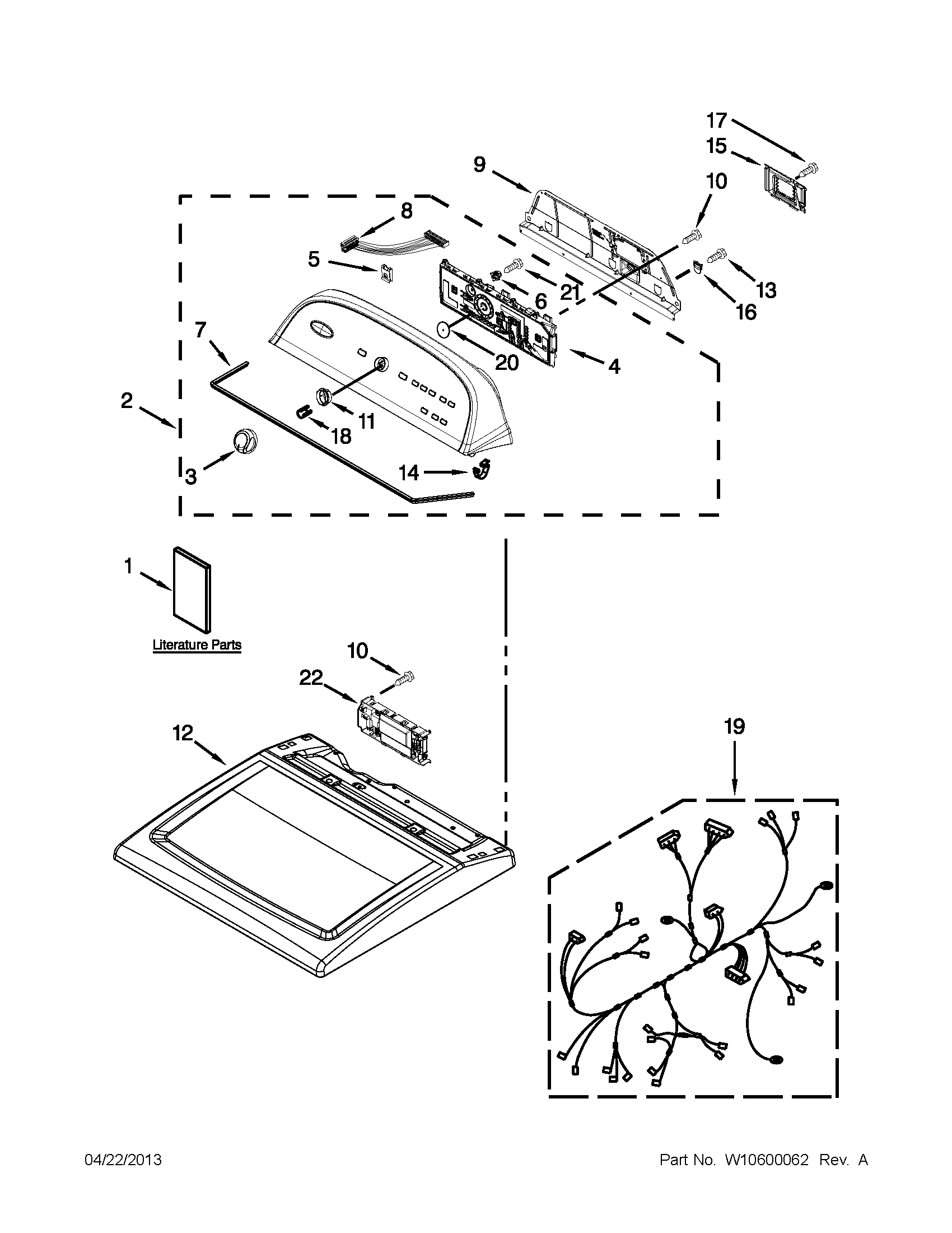 Top and console parts