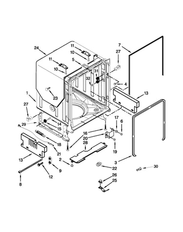 Tub and frame parts