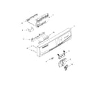 Whirlpool WDF310PAAS3 control panel and latch parts diagram