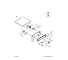 Whirlpool LDR3822PQ2 top and console parts diagram