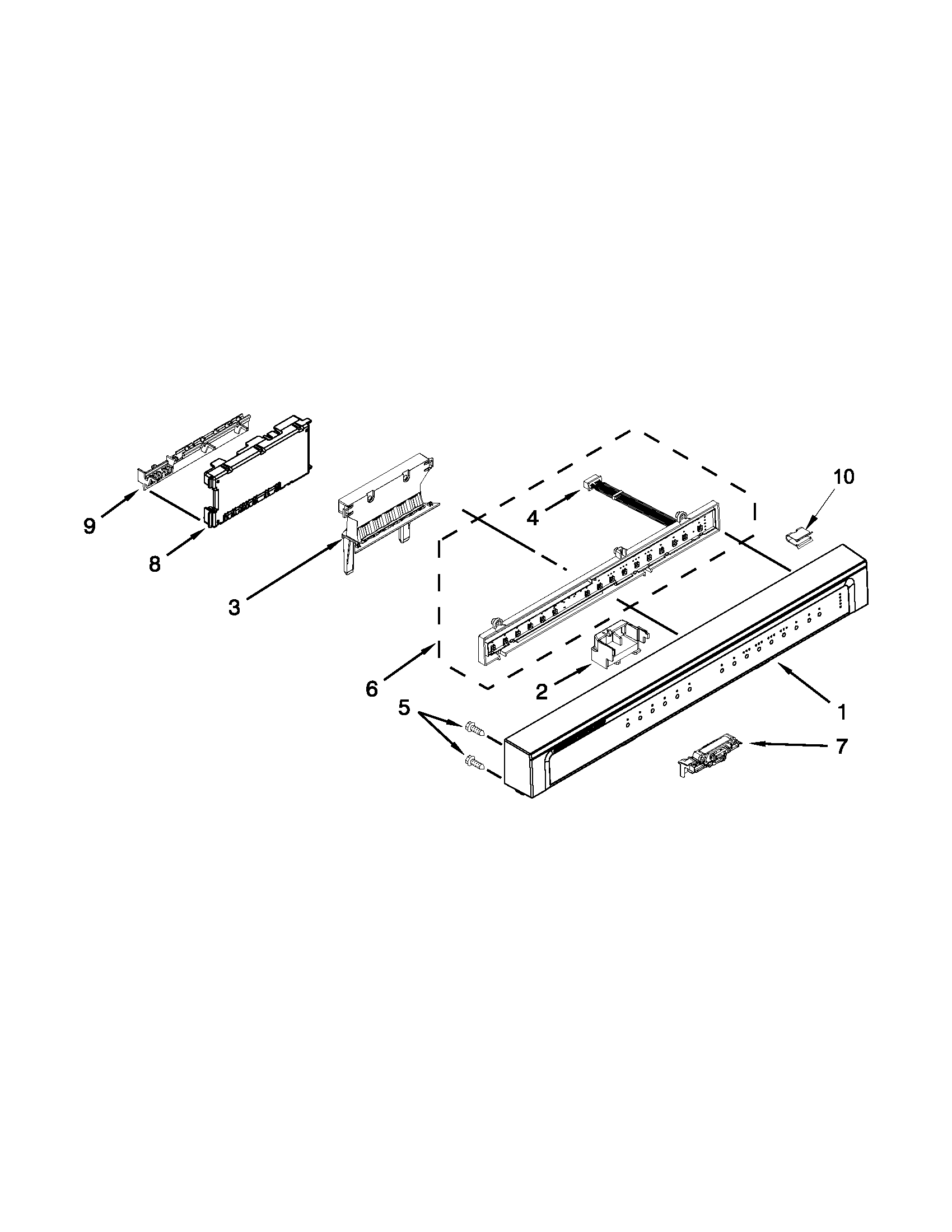 CONTROL PANEL AND LATCH PARTS