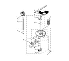 Whirlpool WDF735PABB0 pump, washarm and motor parts diagram