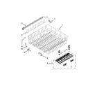 Whirlpool WDF735PABM0 upper rack and track parts diagram