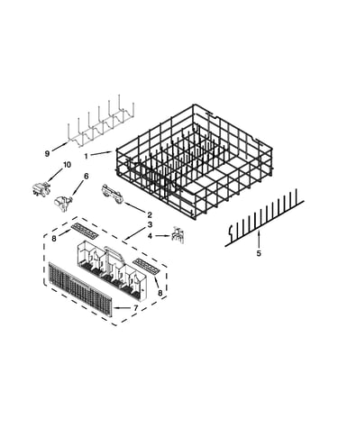 Lower rack parts