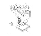 Whirlpool WGD4900XW3 top and console parts diagram