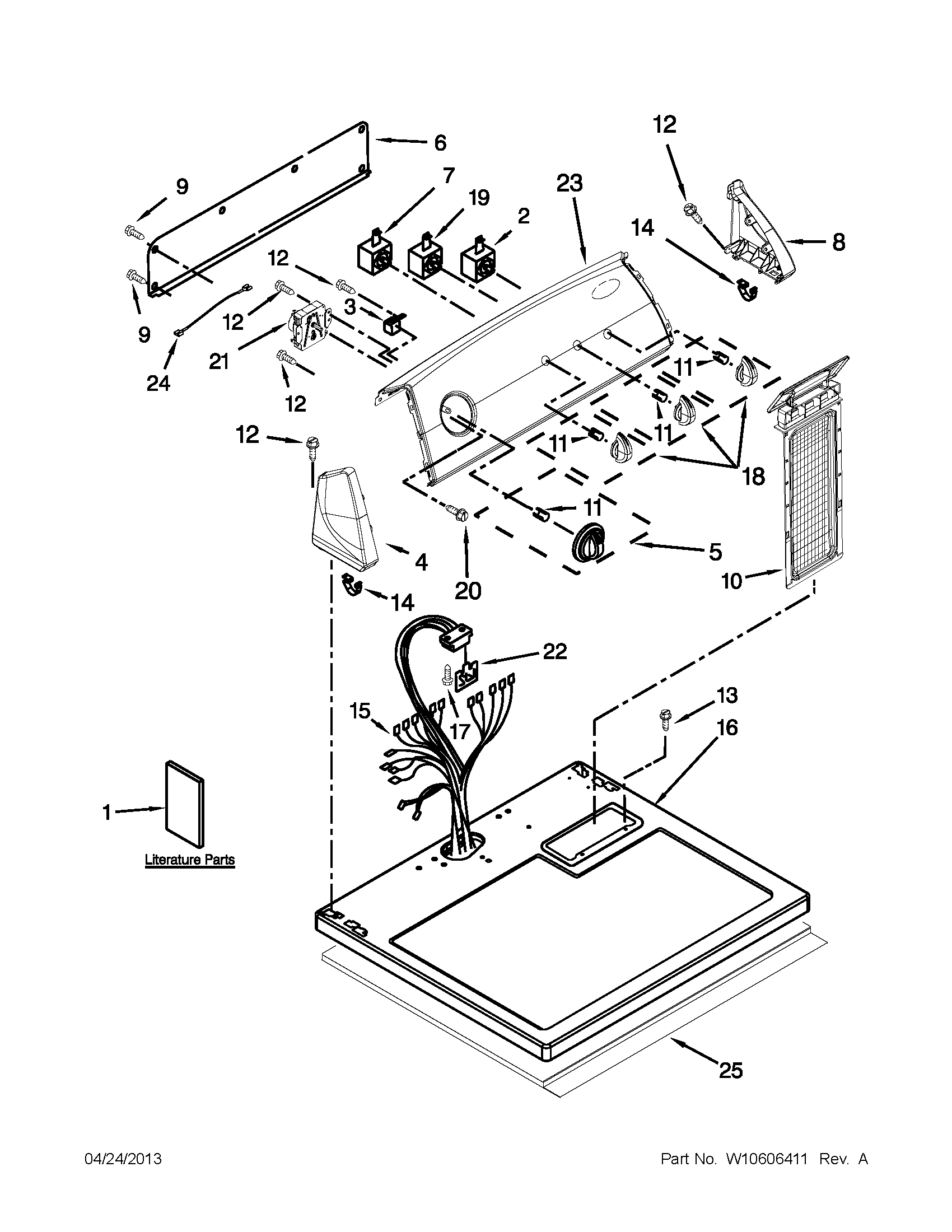 Top and console parts