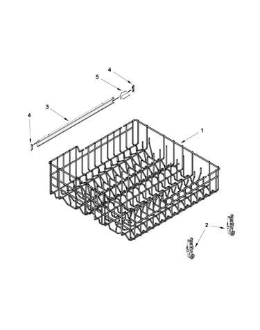 Upper rack and track parts