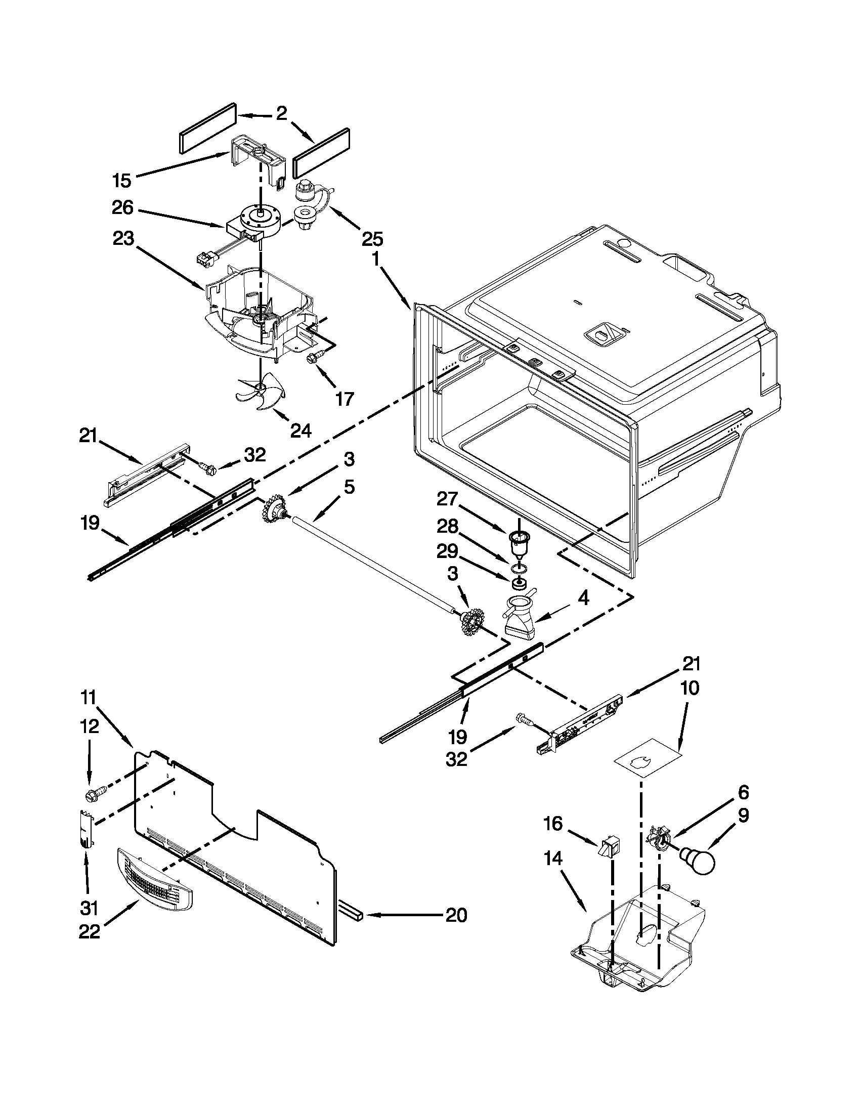 FREEZER LINER PARTS