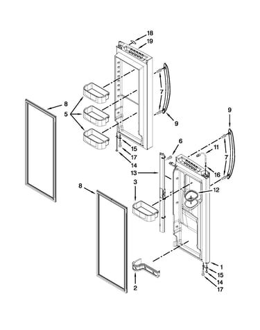 Refrigerator door parts