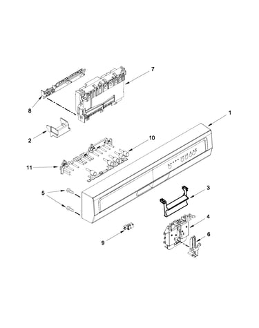 Control panel and latch parts