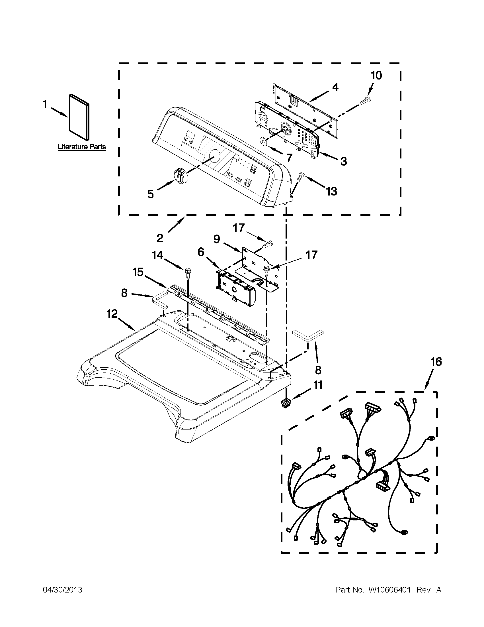 Top and console parts