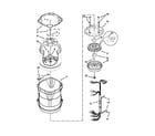 Maytag MVWB700BW0 motor, basket and tub parts diagram
