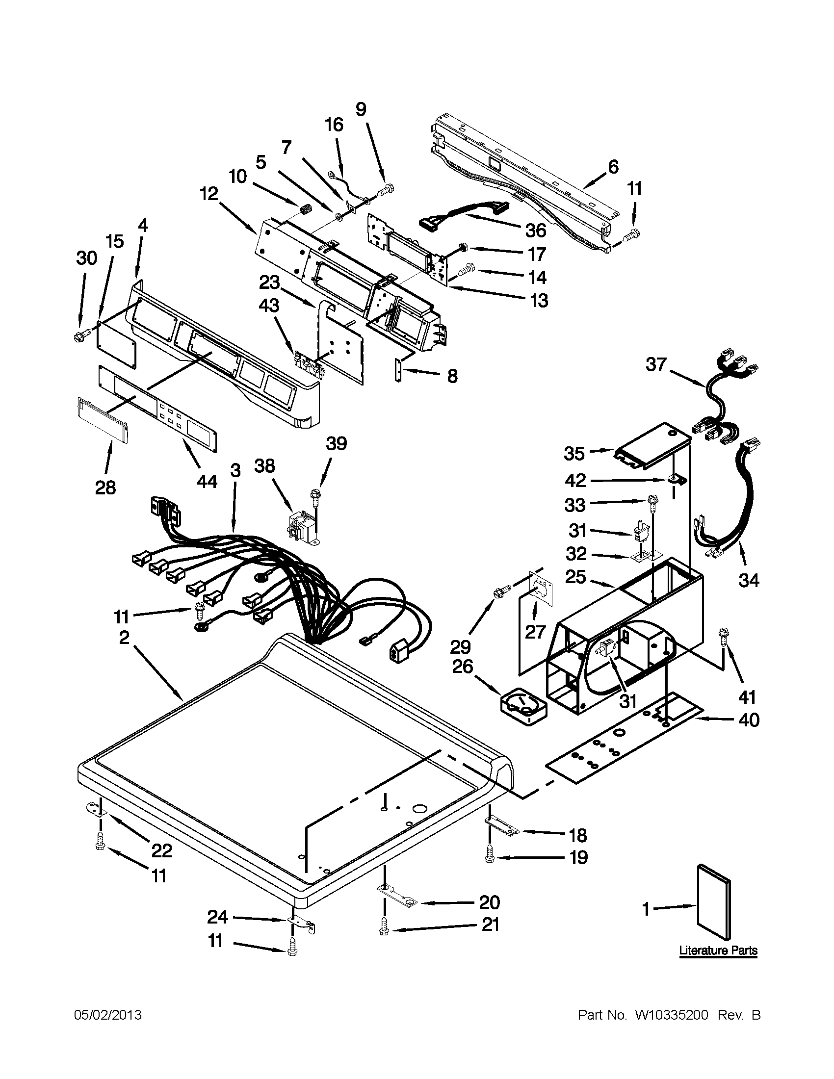 Top and console parts