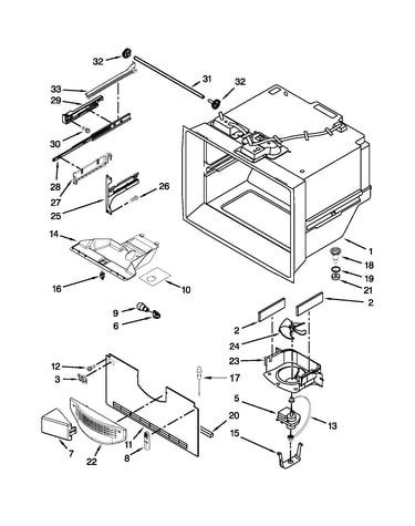Freezer liner parts