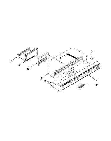 Control panel and latch parts