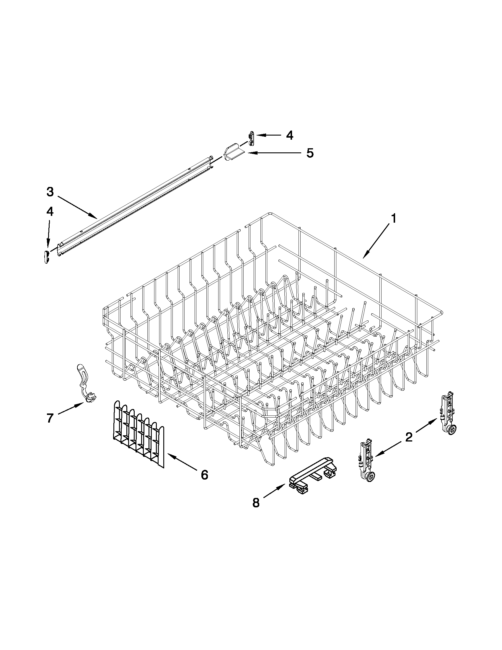 UPPER RACK AND TRACK PARTS