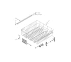 Whirlpool 7WDF530PAYM5 upper rack and track parts diagram