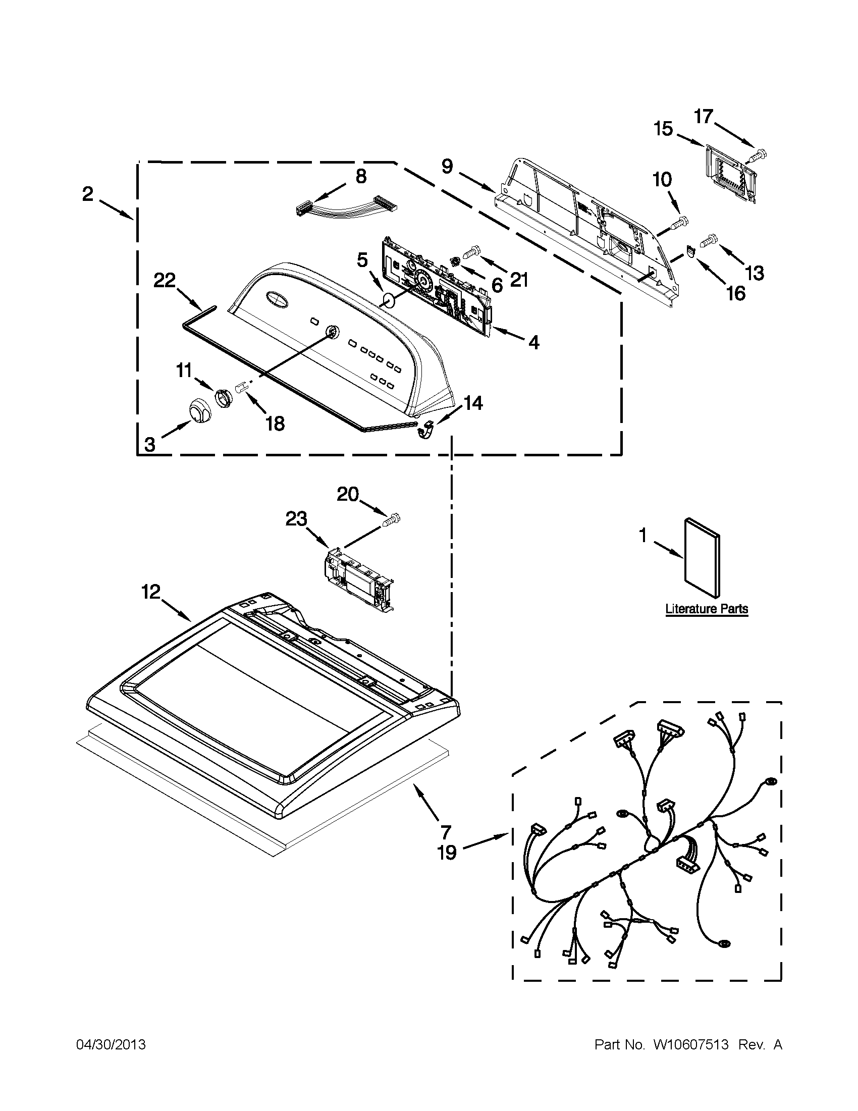 Top and console parts