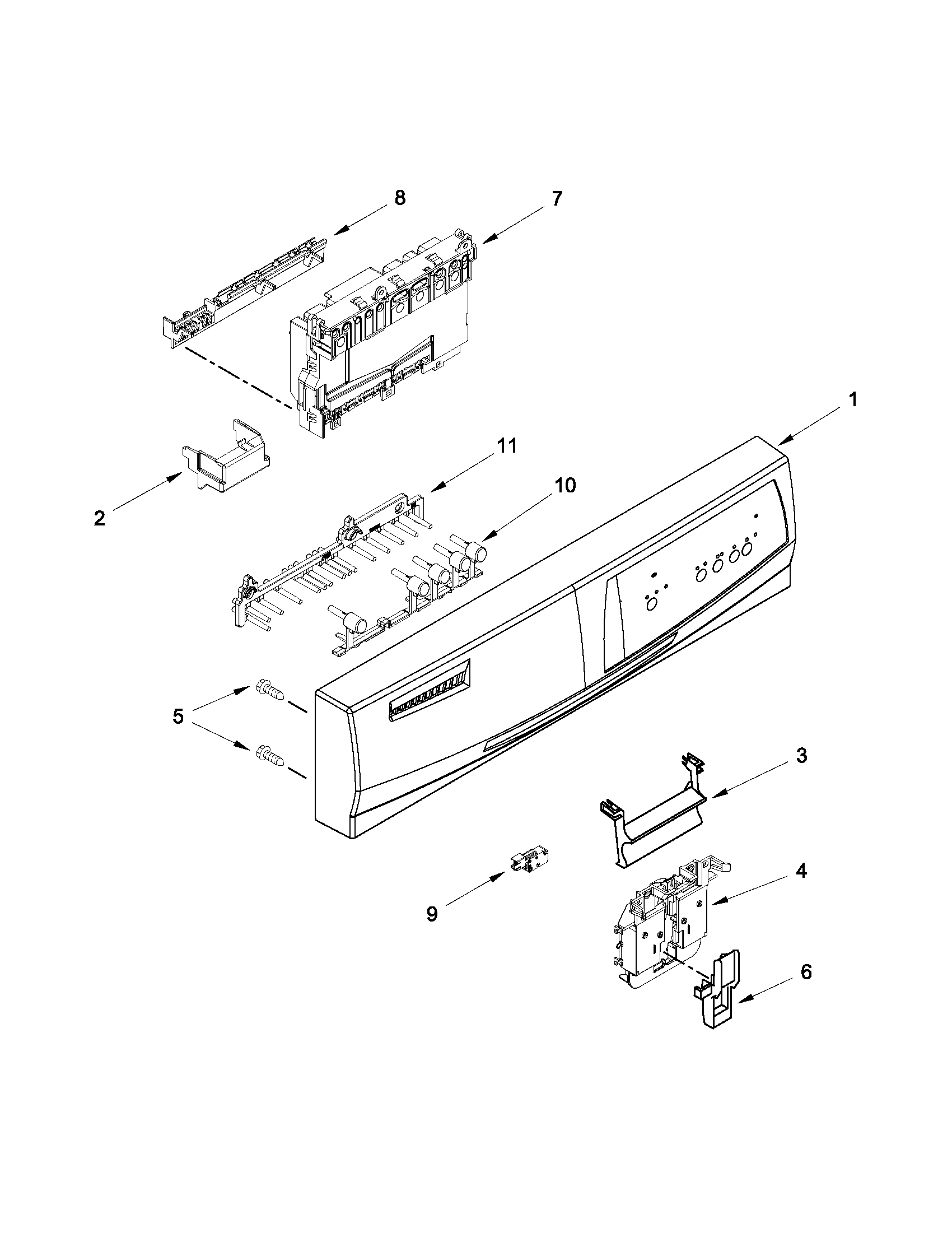 CONTROL PANEL AND LATCH PARTS