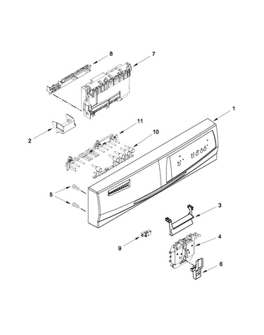 Control panel and latch parts