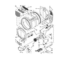 Maytag MLE20PDBYW2 bulkhead and blower parts diagram