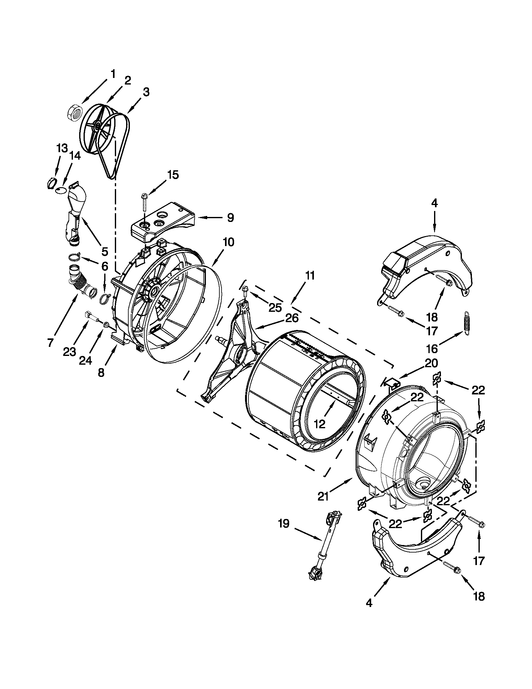 TUB AND BASKET PARTS