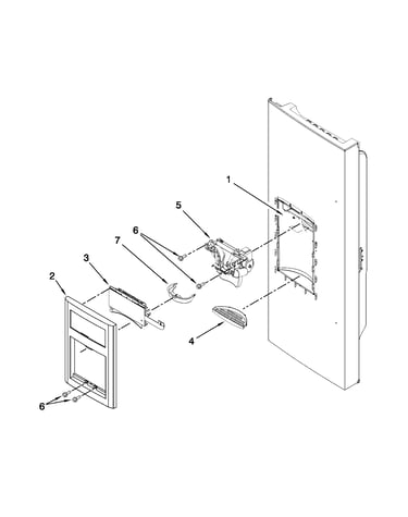 Dispenser front parts