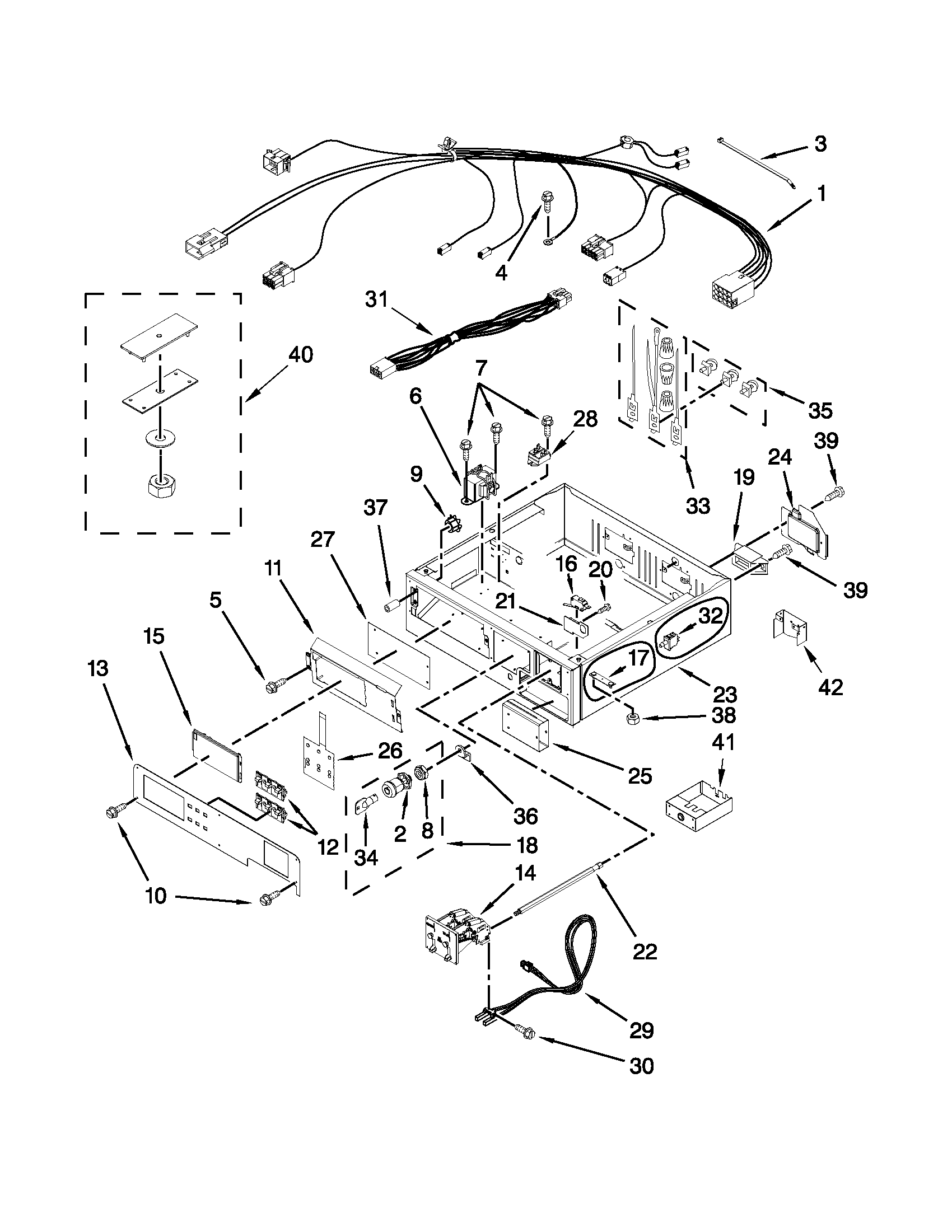 Control panel and separator parts