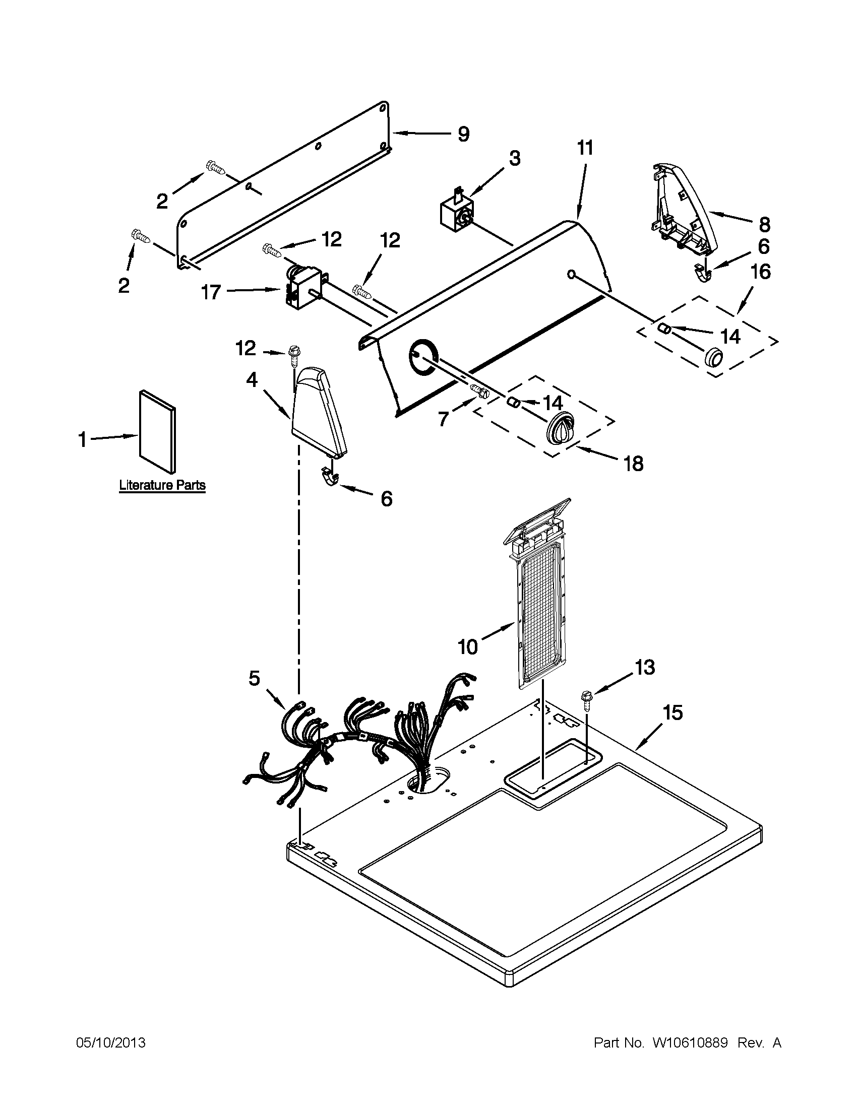 Top and console parts