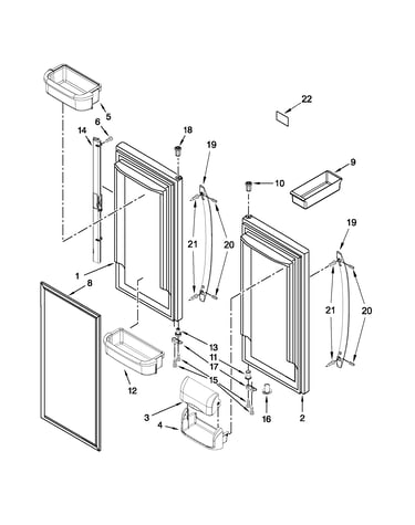 Refrigerator door parts