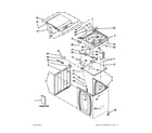 Whirlpool WTW8000BW0 top and cabinet parts diagram