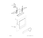 Whirlpool WDP350PAAW2 door and panel parts diagram