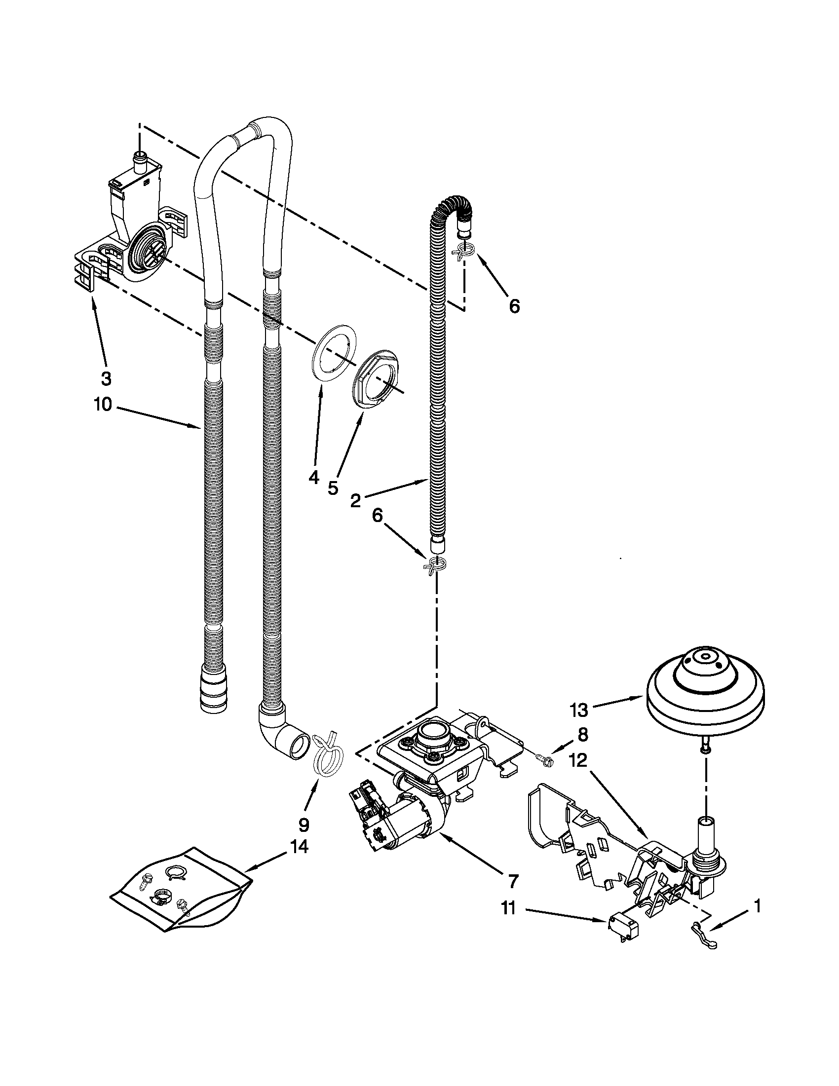 Fill, drain and overfill parts