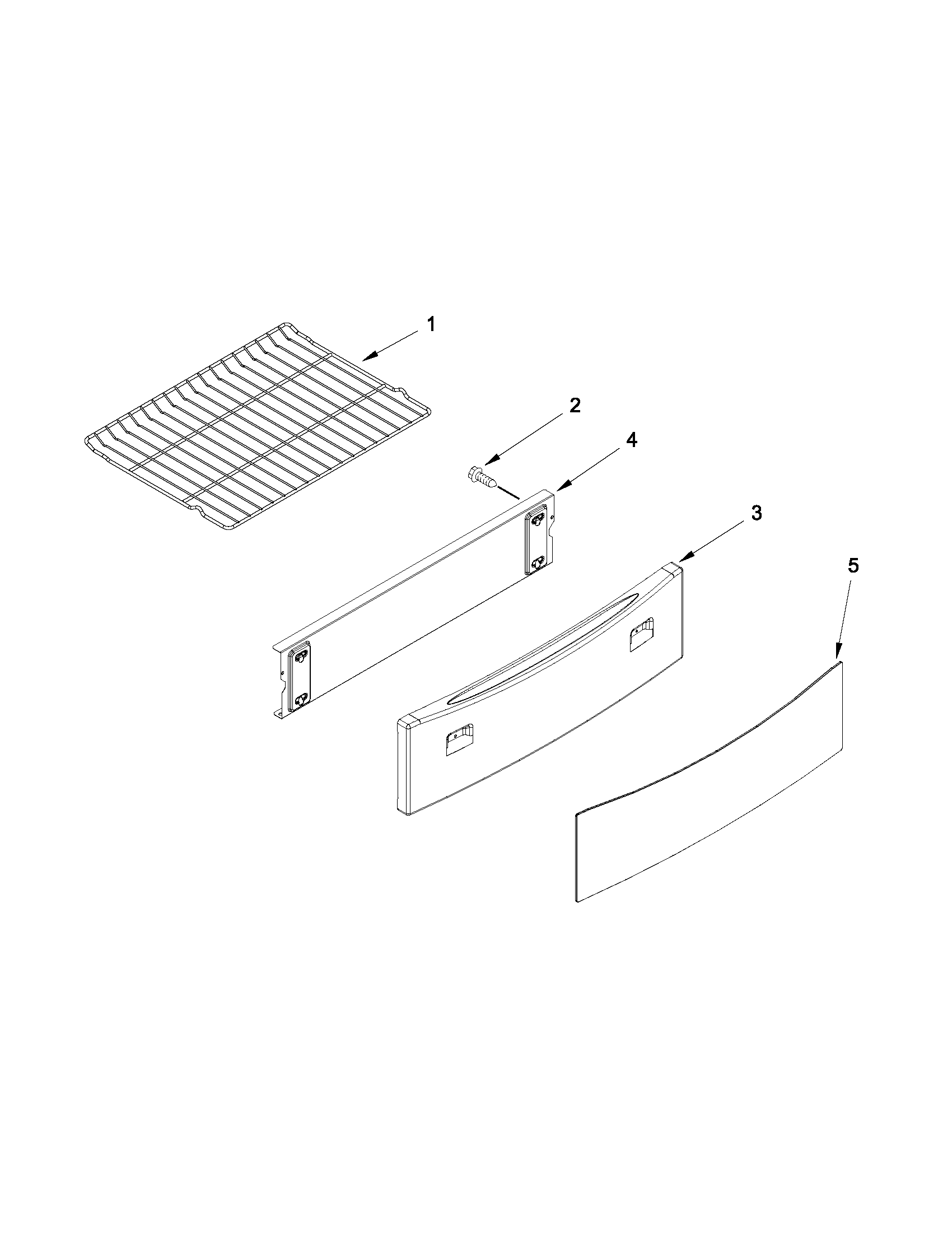 Drawer and rack parts