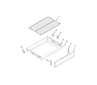 Maytag MGR8674AW1 drawer and rack parts diagram